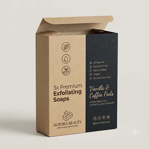 Brown Handmade Soap Boxes